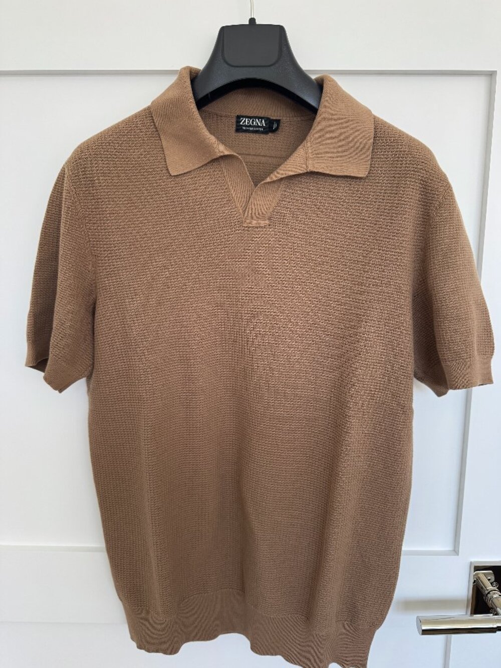 ZEGNA Men's Cotton Jacquard Polo Shirt IT48 (US S)